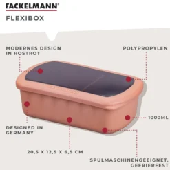 Flexibox Be The Move, rostrot, 1000ml, 3-tlg.