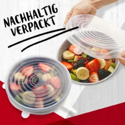 Frischhaltedeckel 3-teilig, Silikon