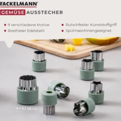 Gemüse Ausstecher Set Mini Cooking, 9-tlg.