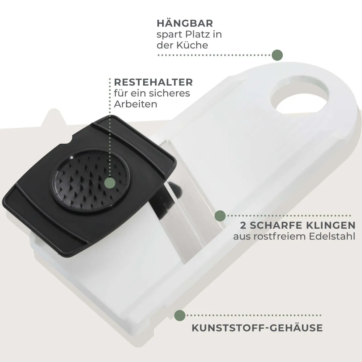 Gemüsehobel mit Restehalter