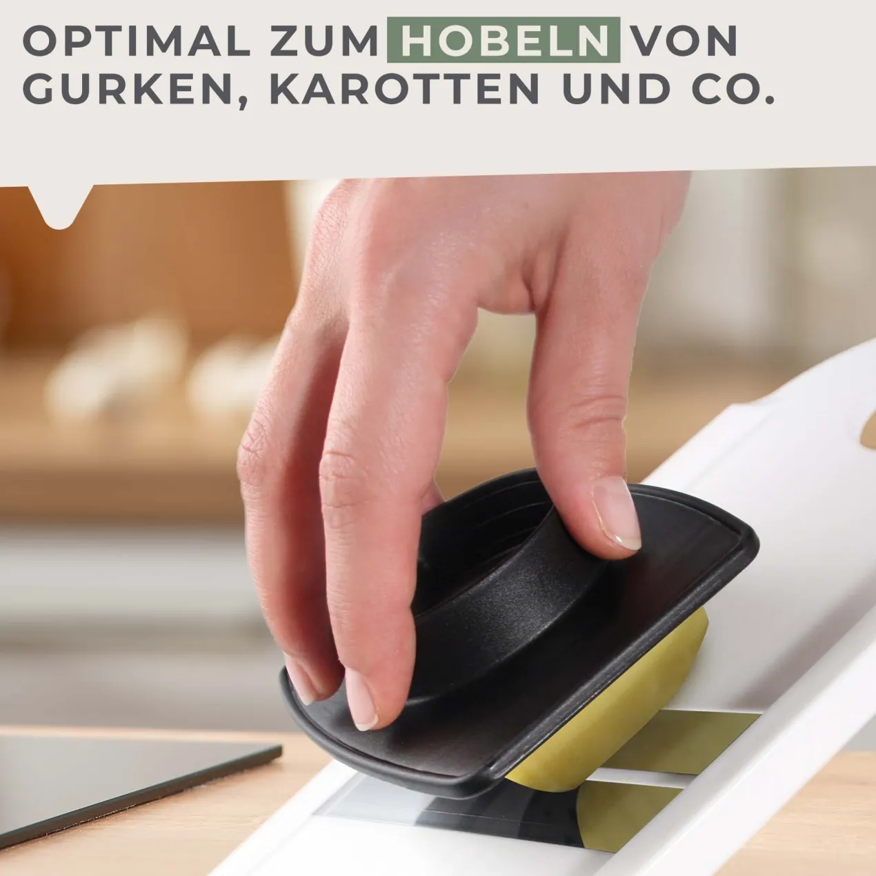 Gemüsehobel mit Restehalter