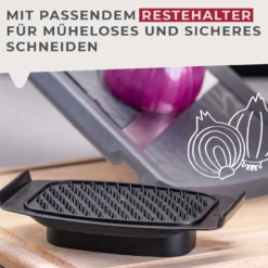 Gemüsehobel mit Restehalter Statement, grau