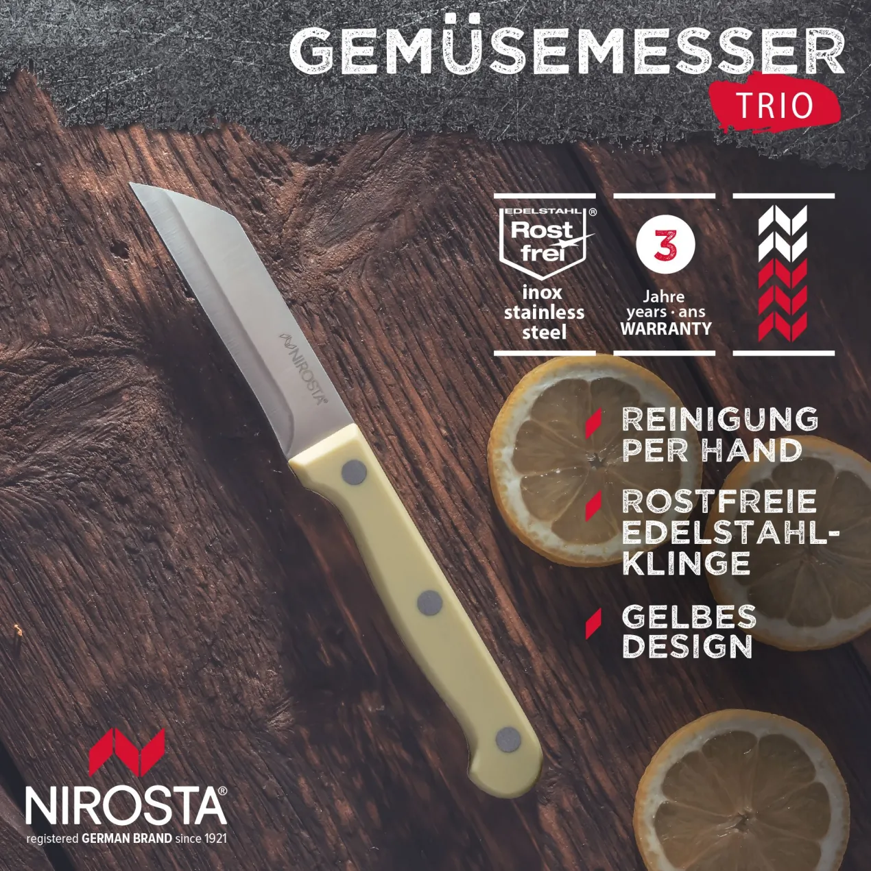 Gemüsemesser Trio
