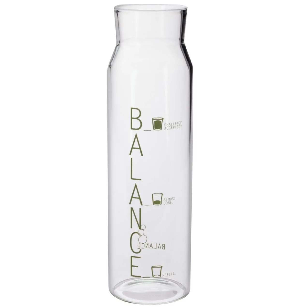 Glaskaraffe mit Trinkskala, 900ml