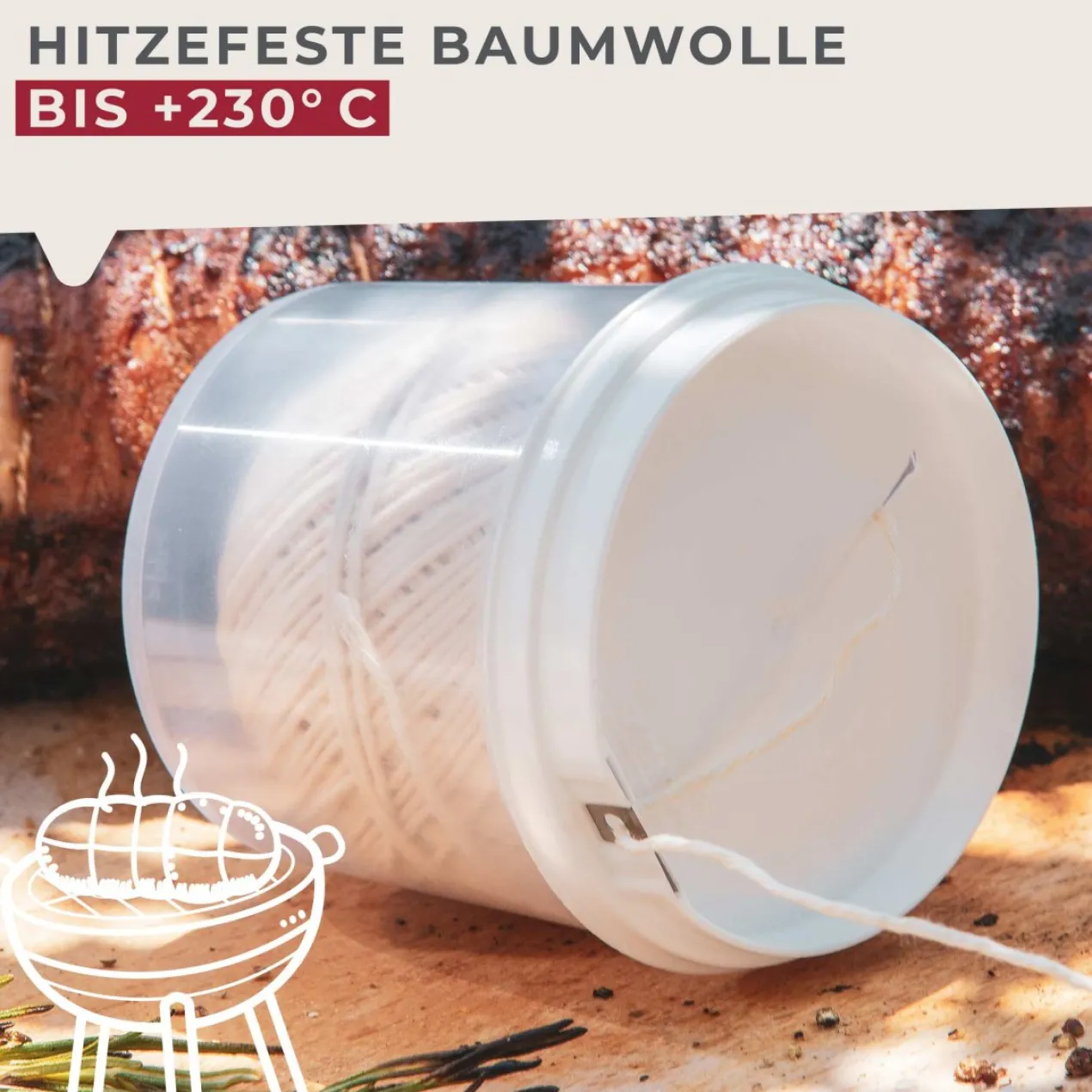 Grill-/Bratenschnur, 100m Dose