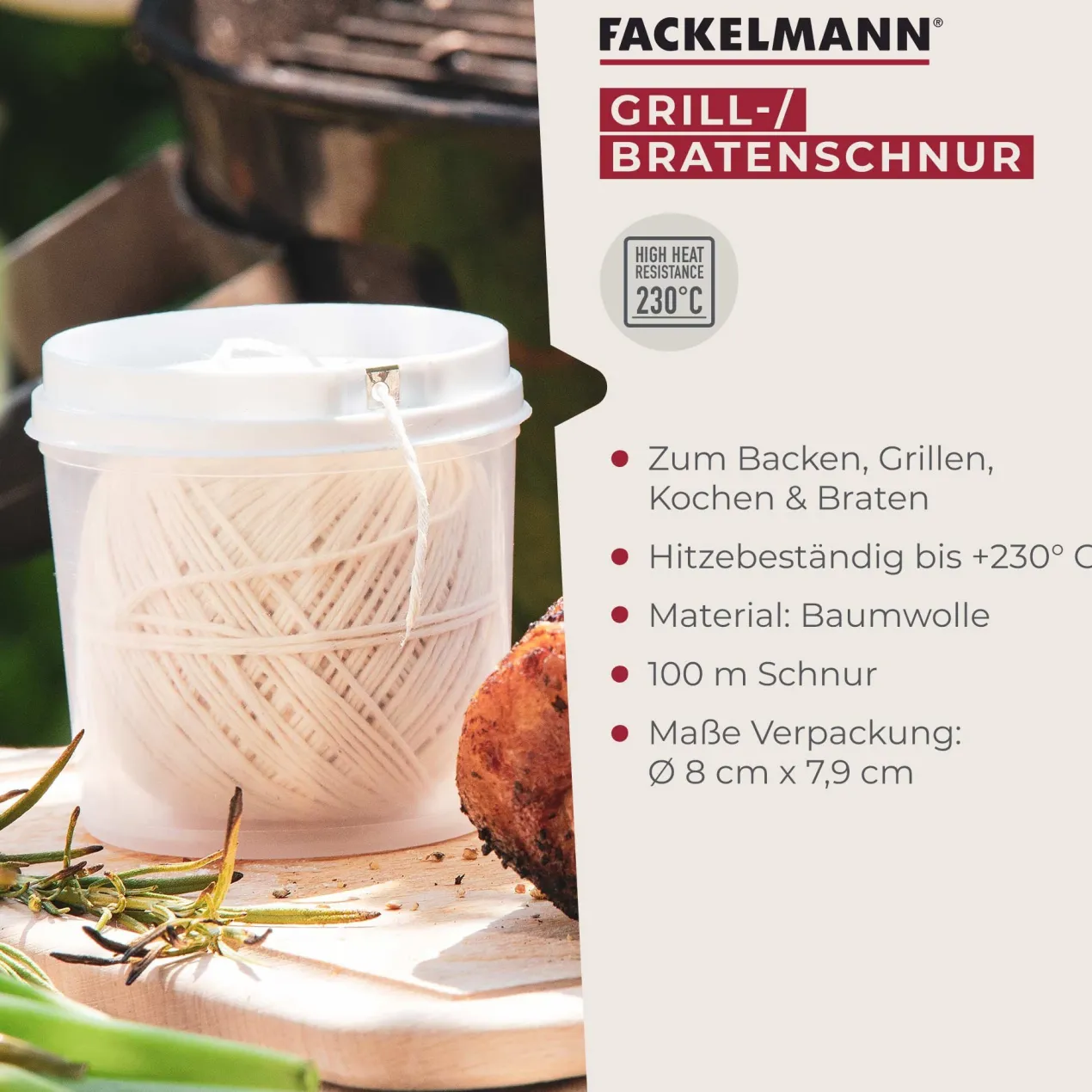 Grill-/Bratenschnur Set 2-teilig