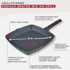 Grillpfanne Balance, Keramik, antihaft, Ø28cm