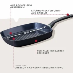 Grillpfanne Brandao, Keramik, antihaft, Ø28cm