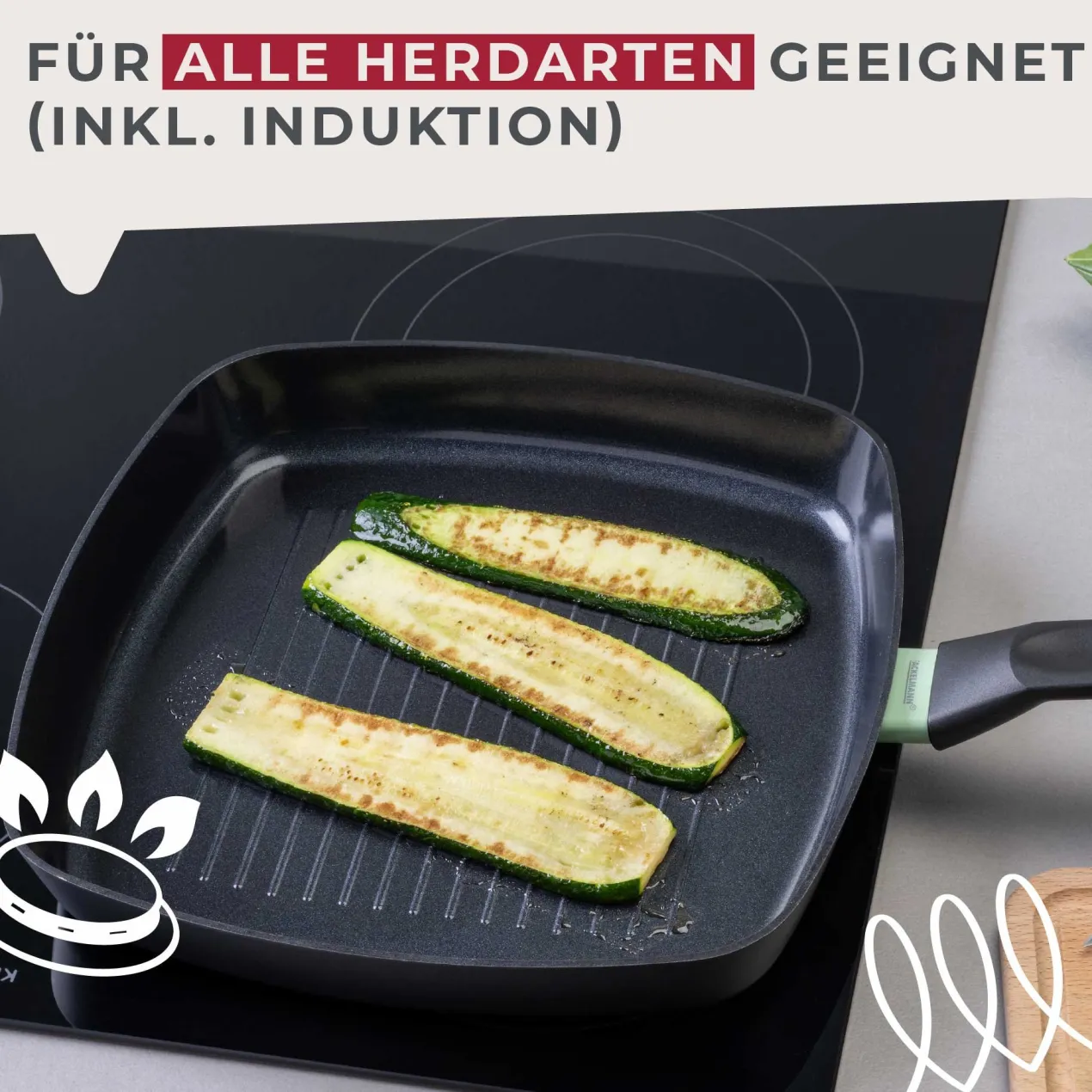 Grillpfanne Brandao, Keramik, antihaft, Ø28cm