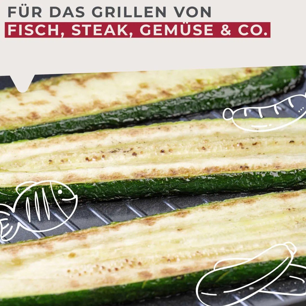 Grillpfanne Brandao, Keramik, antihaft, Ø28cm