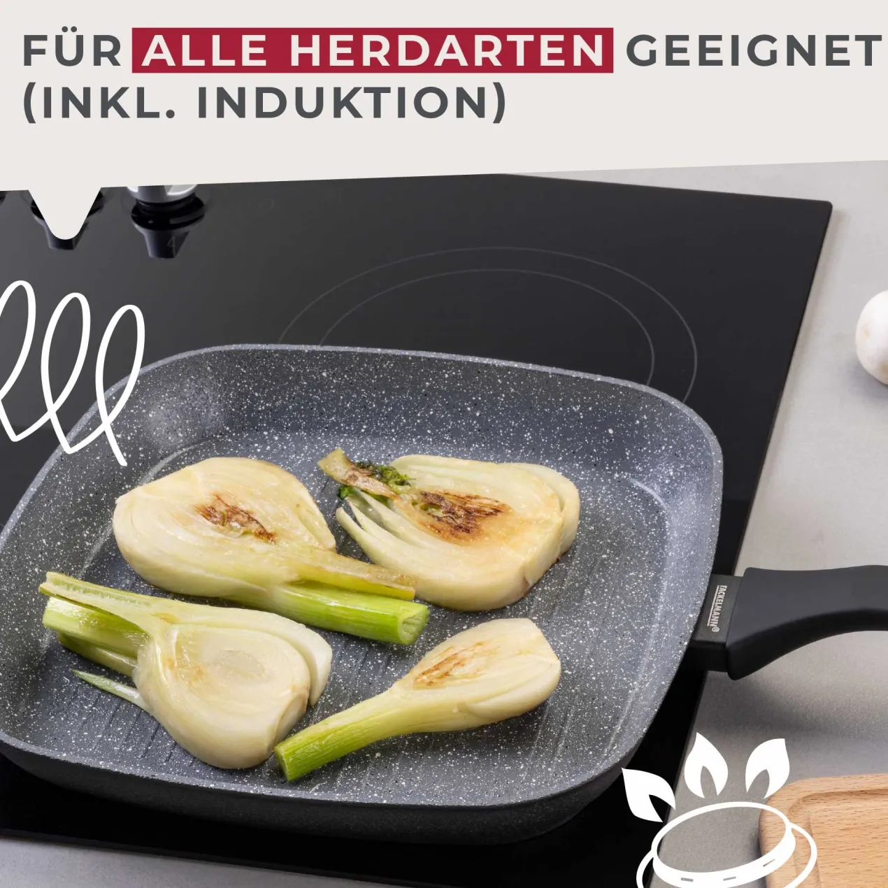 Grillpfanne Cosmo, Keramik, antihaft, Ø28cm