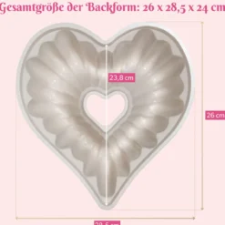 Herzbackform, 27,5x26,5cm