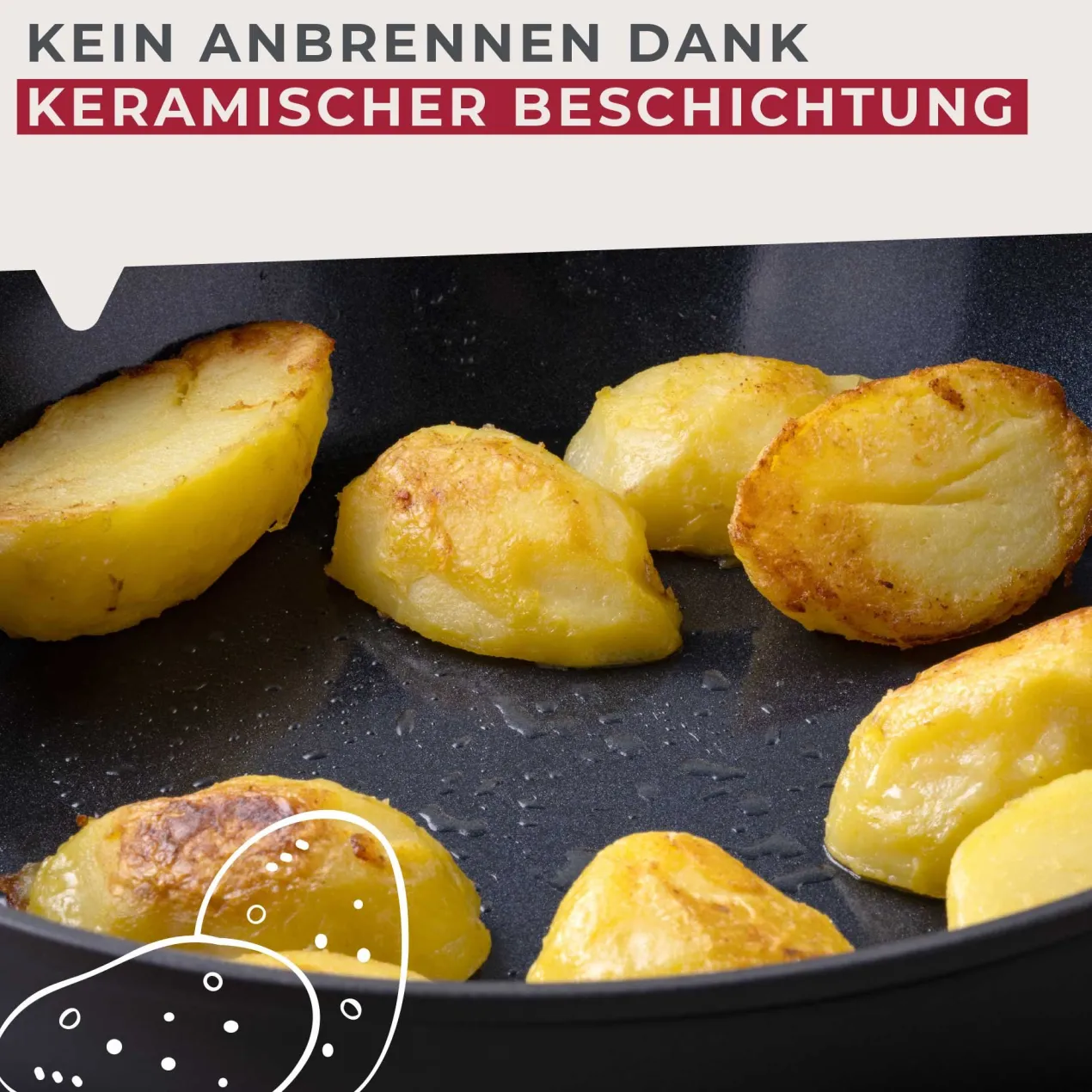Hochrandpfanne Soft Collection, Keramik, antihaft, Ø28cm