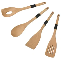 Küchenhelfer-Set Buchenholz, 4-teilig