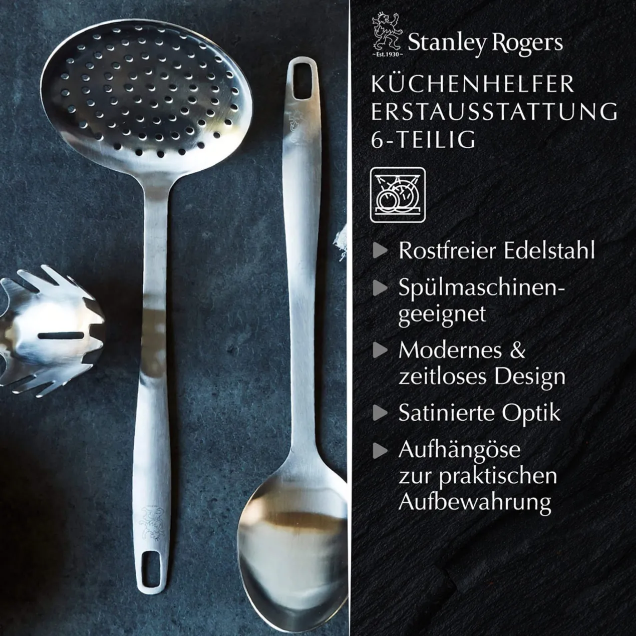 Küchenhelfer-Set "Satin", 6-teilig