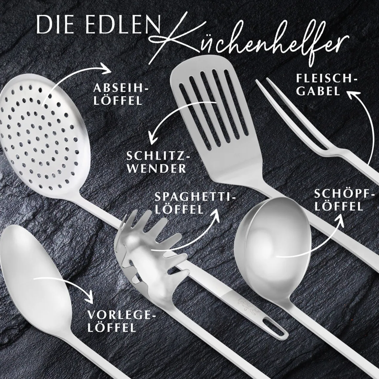 Küchenhelfer-Set "Satin", 6-teilig