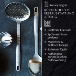 Küchenhelfer-Set Satin, 5-teilig, Edelstahl
