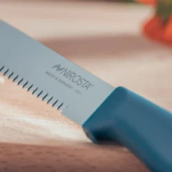 Küchenmesser gezahnt Elemental, 10cm Klinge, blau