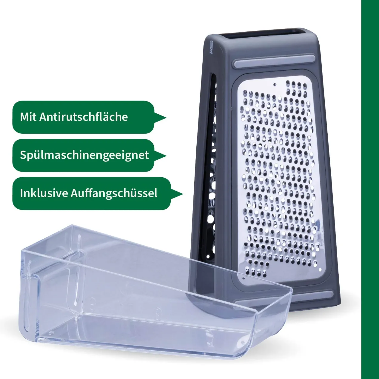 Küchenreibe mit Behälter