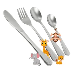 Kinderbesteck Set "Safari", 4-teilig