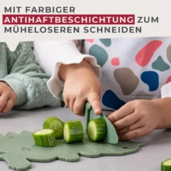 Kinderkochmesser mit Klingenschutz Mini Cooking, Dino, 2-tlg.