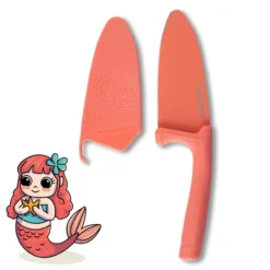 Kinderkochmesser mit Klingenschutz Mini Cooking, Meerjungfrau, 2-tlg.
