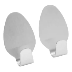 Klebehaken, oval, 2 Stück