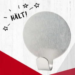 Klebehaken, rund, 2 Stück