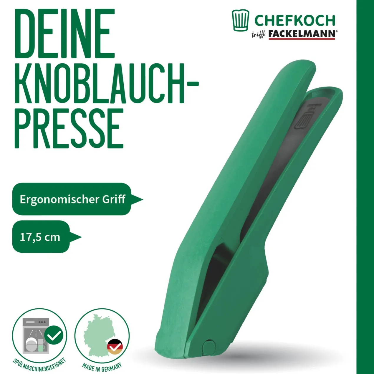 Knoblauchpresse, grün