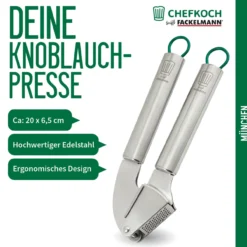 Knoblauchpresse München, 20cm, Edelstahl