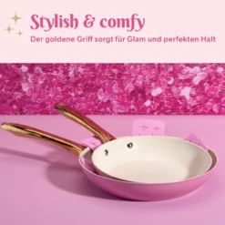 Kochgeschirr-Set, pink, 8-teilig