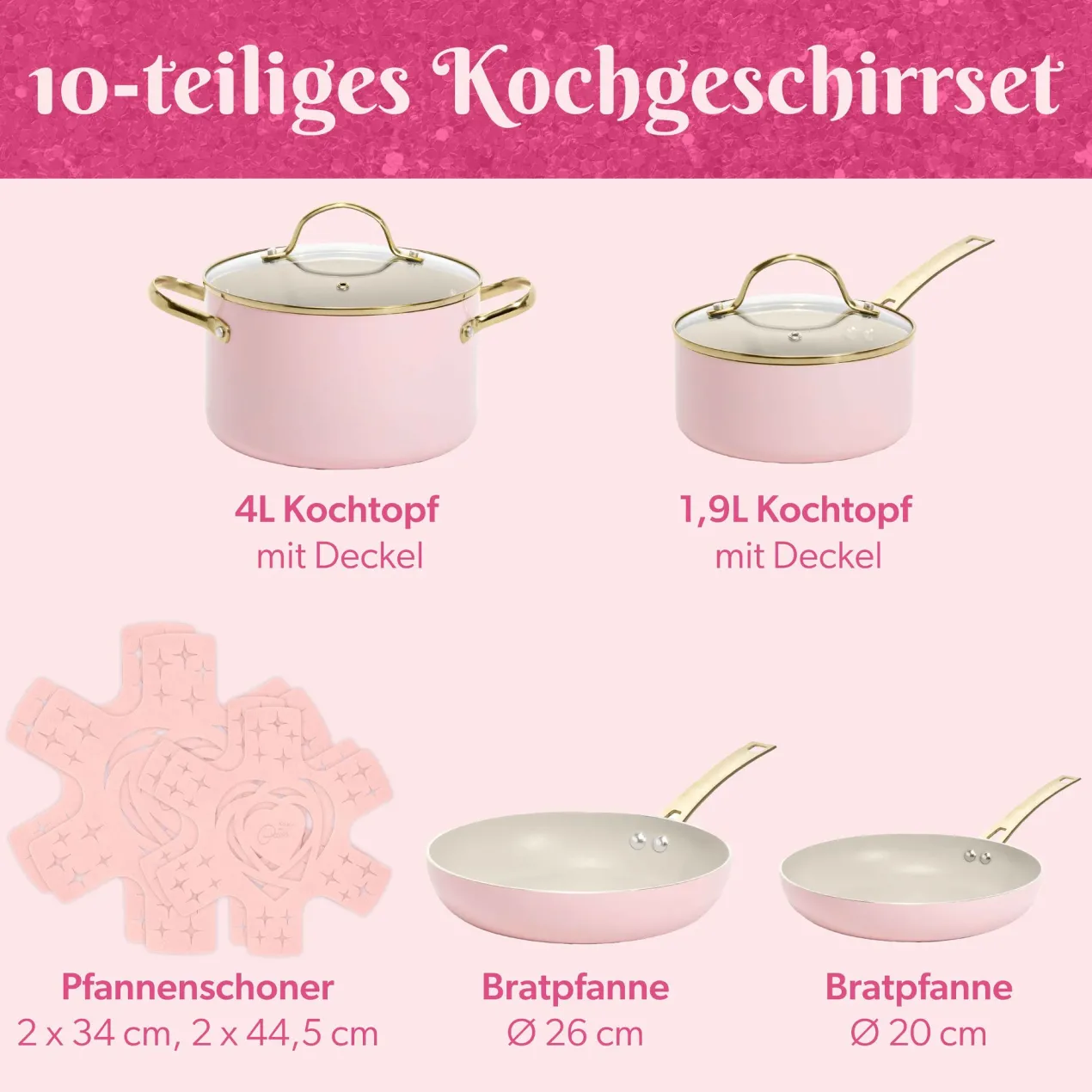 Kochgeschirr-Set, 10-teilig