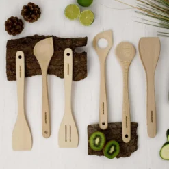 Kochlöffel mit Loch Eco, 30cm, FSC™-zertifizierte Buche