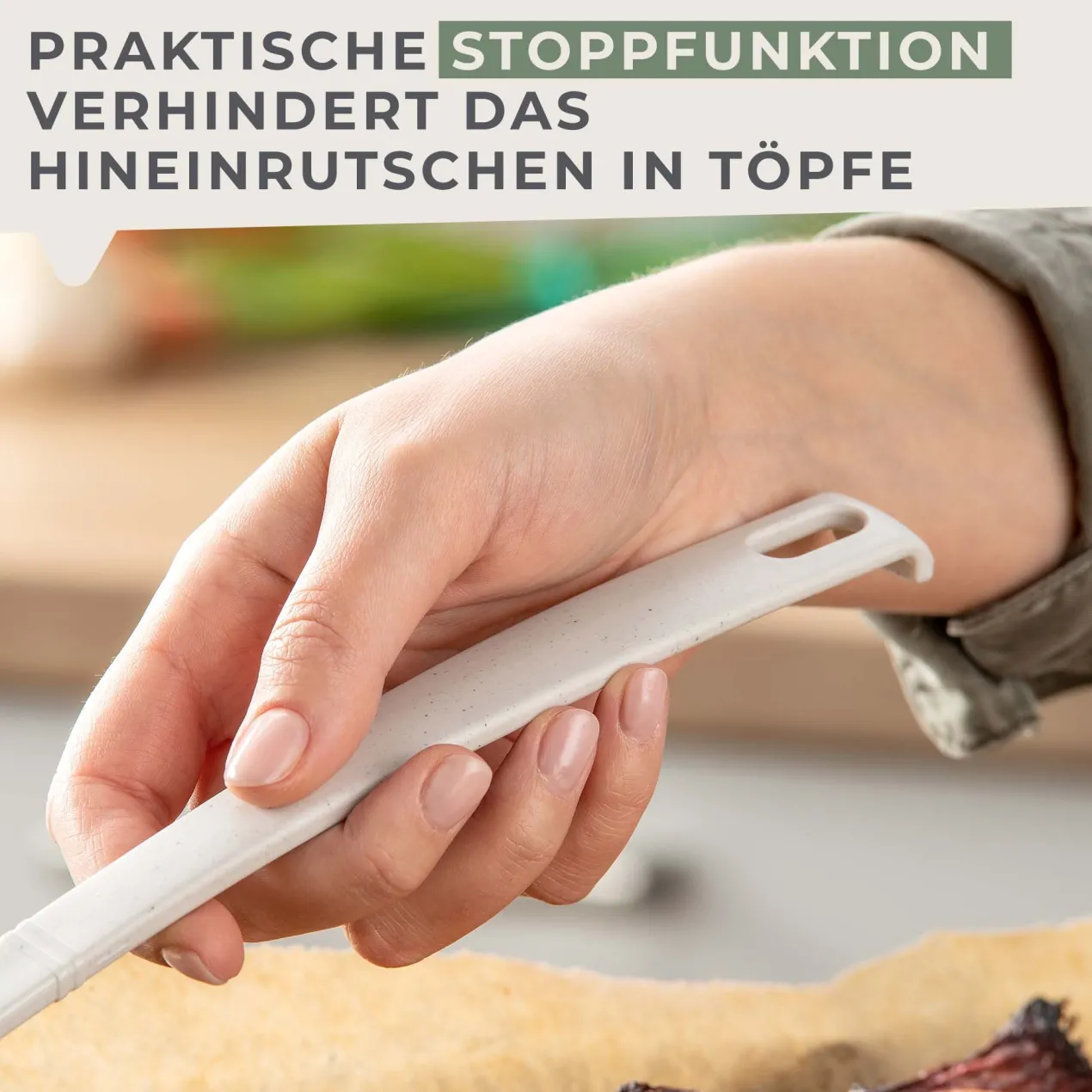 Kochlöffel spitz Balance, grau