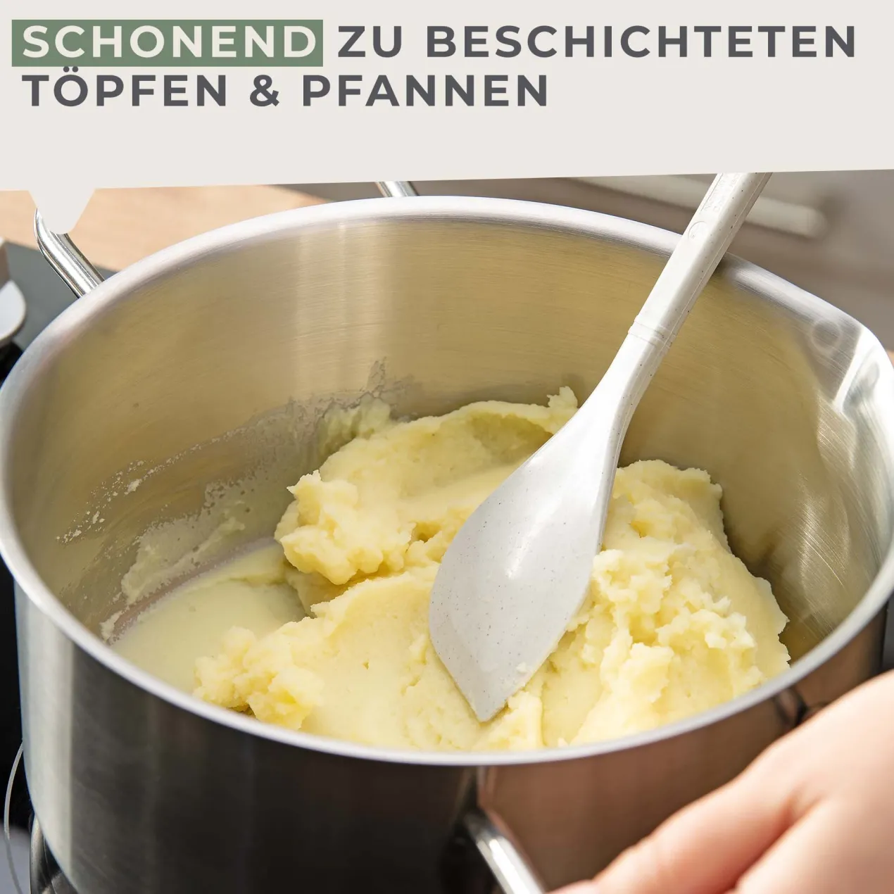 Kochlöffel spitz Balance, grau