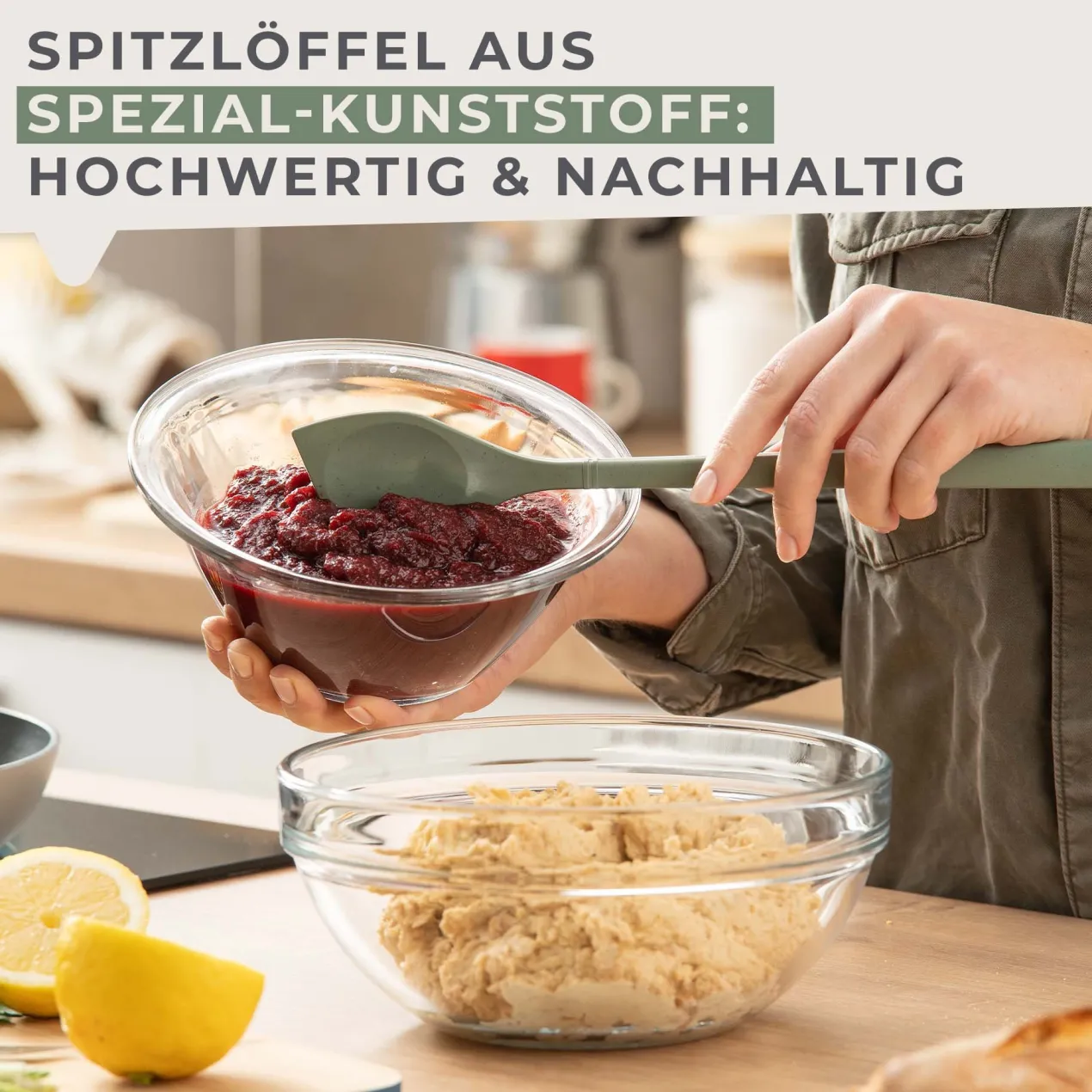 Kochlöffel spitz Balance , grün