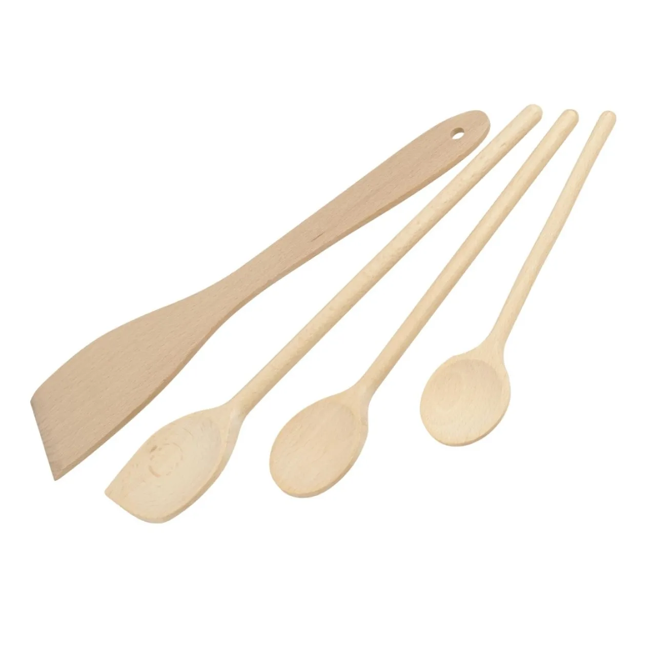 Kochlöffel und Pfannenwender-Set Eco, 4-teilig, Holz