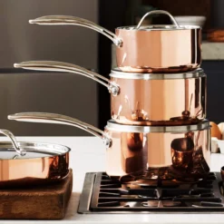 Kochtopf mit Deckel Copper Tri-Ply, Ø18cm, 1,75l, Edelstahl