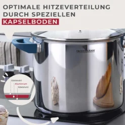 Kochtopf mit Deckel Essential, Ø24cm, 9L, blau