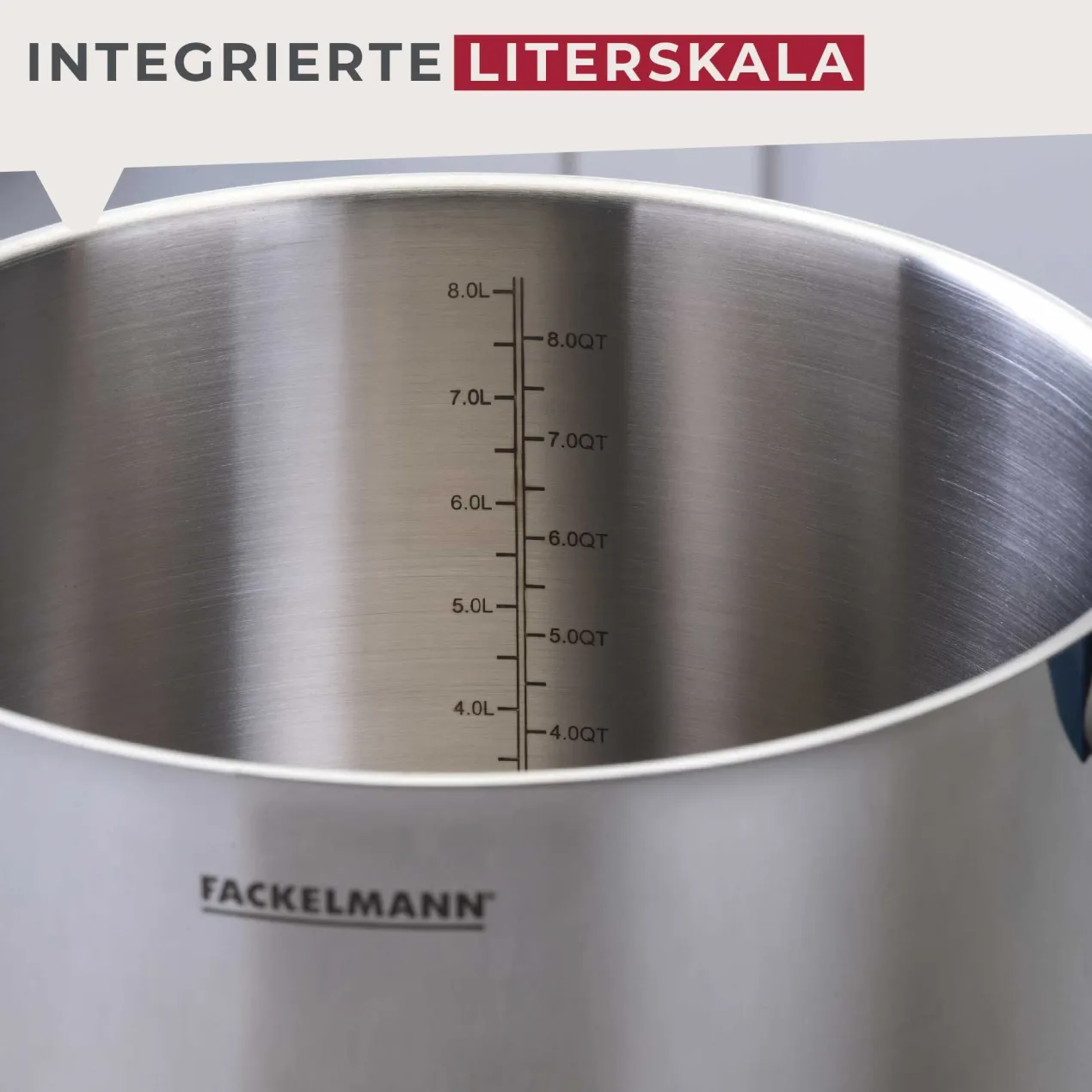 Kochtopf mit Deckel Essential, Ø24cm, 9L, blau