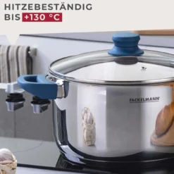 Kochtopf mit Deckel Essential, Ø24cm, 5,4L, blau