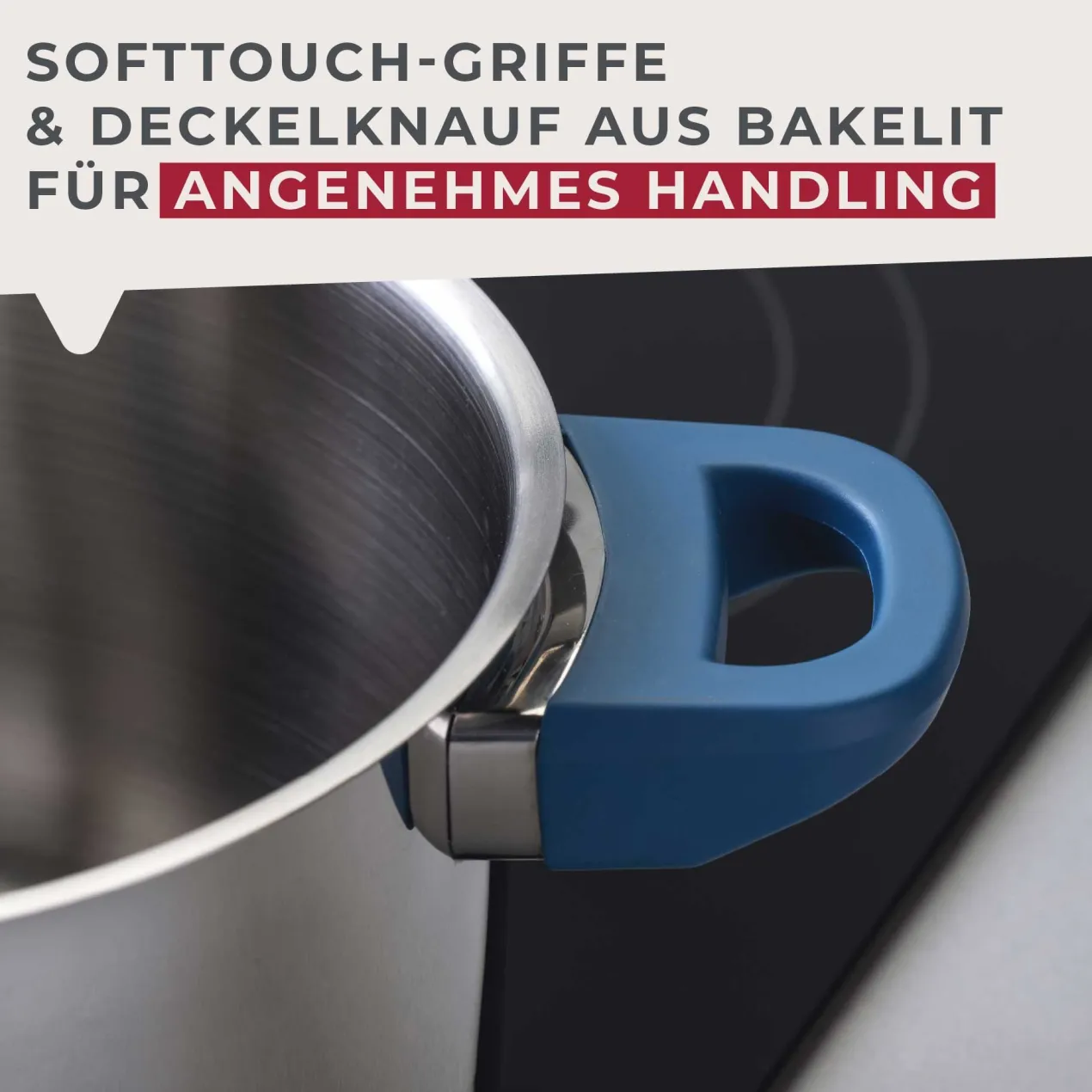 Kochtopf mit Deckel Essential, Ø16cm, blau