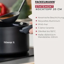 Kochtopf mit Deckel Statement, antihaft, Ø20cm – 20% Rabatt mit Code: COOK20