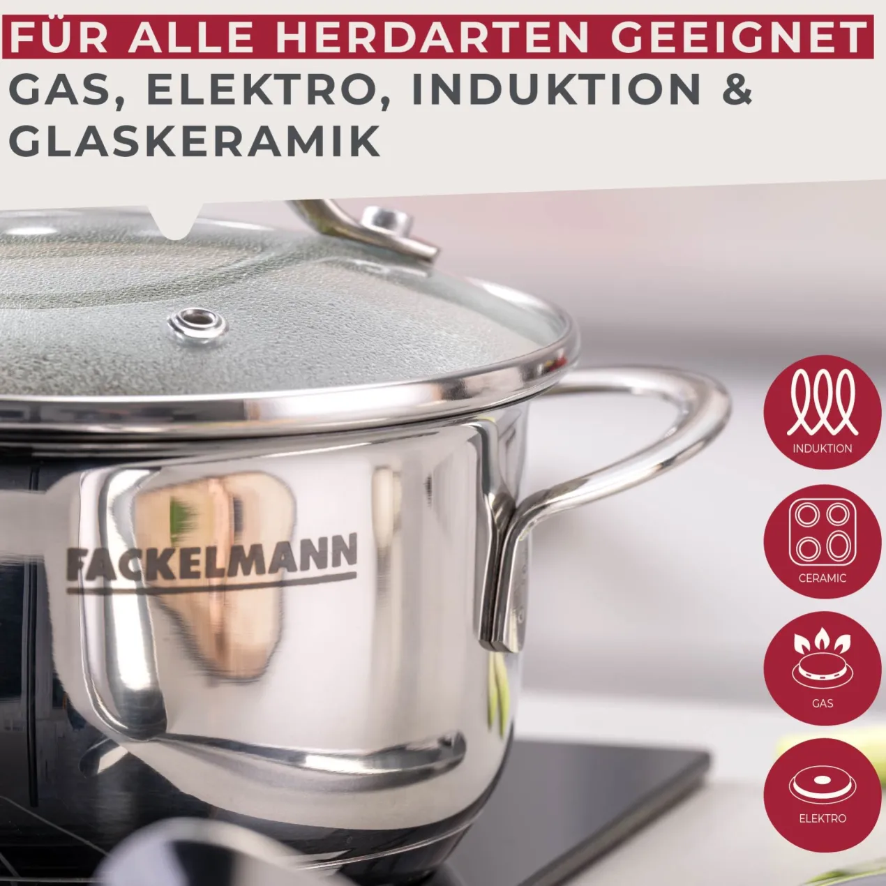 Kochtopf mit Glasdeckel Lara, Ø14cm