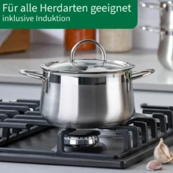 Kochtopf mit Glasdeckel Leipzig, Ø16cm