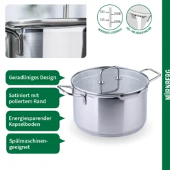 Kochtopf mit Glasdeckel Nürnberg, Ø24cm