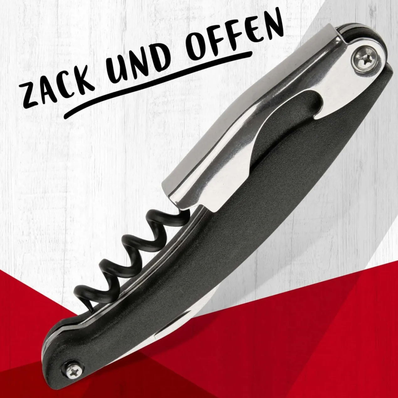 Korkenzieher, schwarz