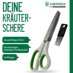 Kräuterschere, 10 Klingen