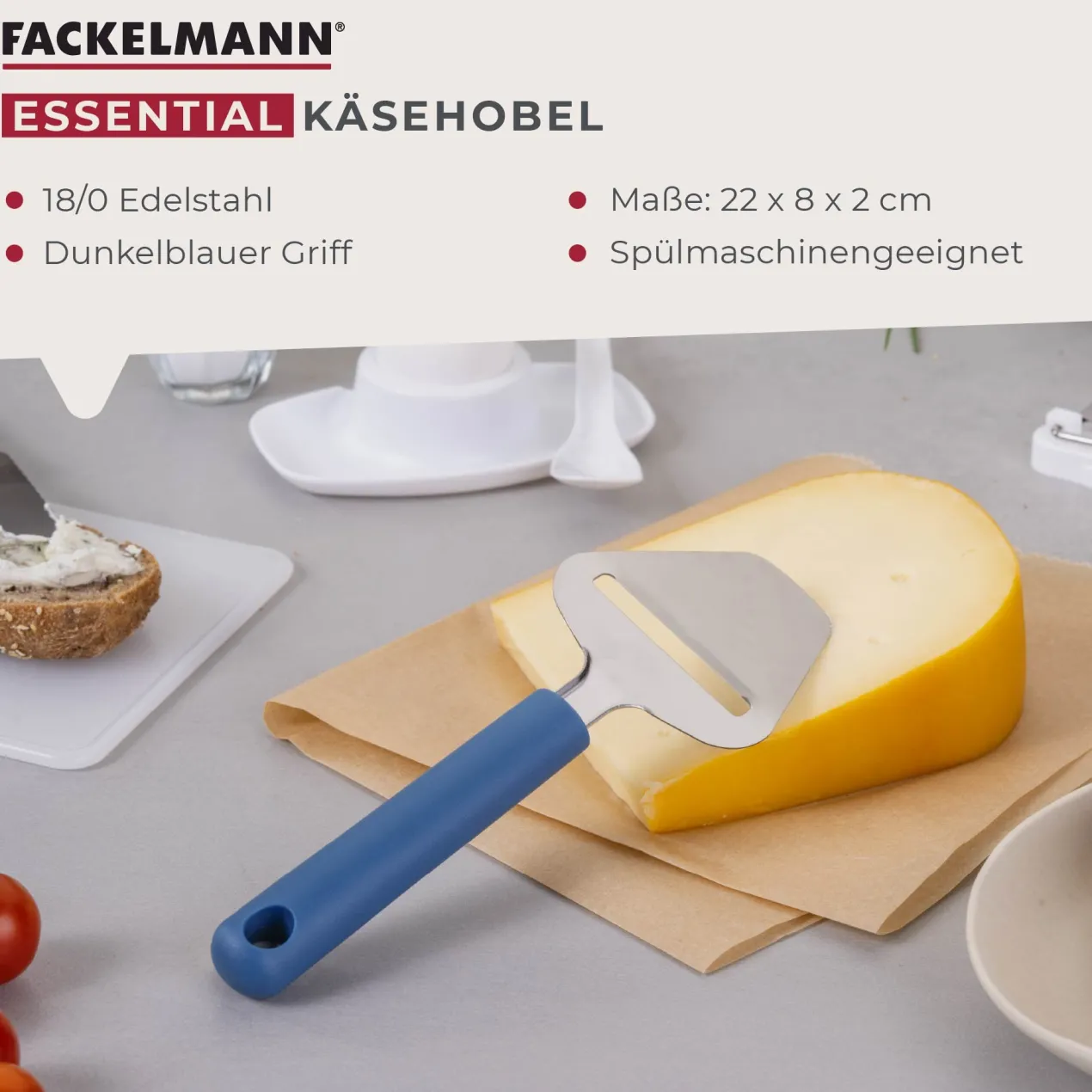 Käsehobel Essential, blau
