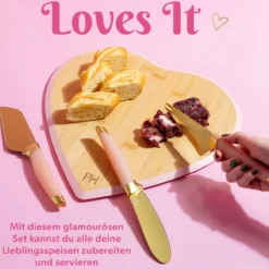 Käsemesser-Set inkl. Schneidebrett, 4-teilig